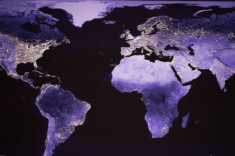 World map showing global reach
